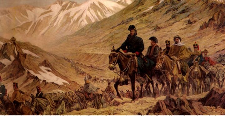 Cruce de los Andes. Óleo de Pedro N. Maggi (1958)