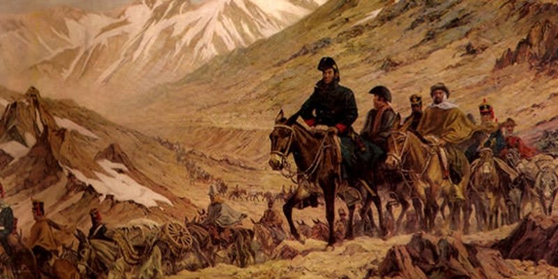 Cruce de los Andes. Óleo de Pedro N. Maggi (1958)