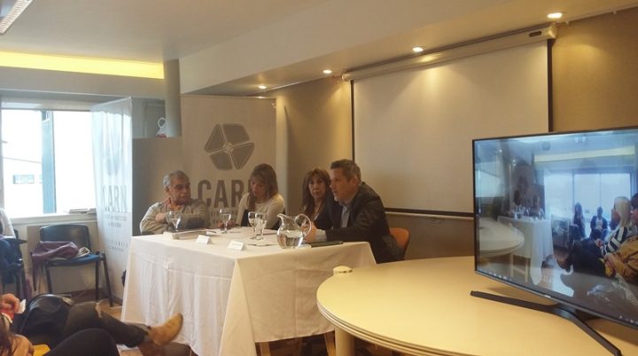 Jornadas de Capacitación. Roberto Ahumada, fiscal Betiana Cendón, María Teresa Gallardo y juez Juan Martín Arroyo I