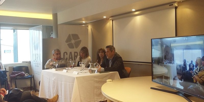 Jornadas de Capacitación. Roberto Ahumada, fiscal Betiana Cendón, María Teresa Gallardo y juez Juan Martín Arroyo I